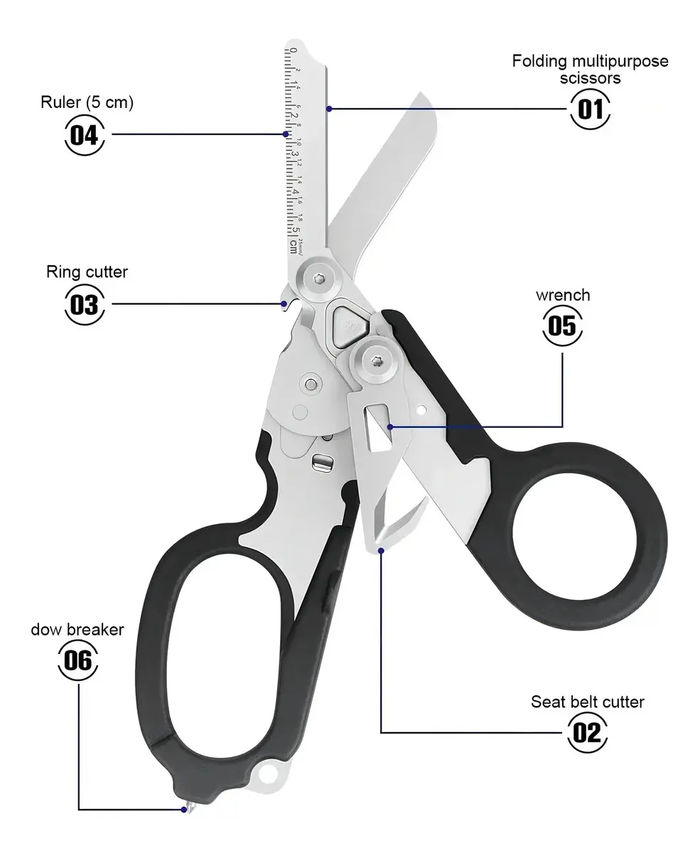 Tijeras de rescate multifunción 6 en 1 - Imagen 3